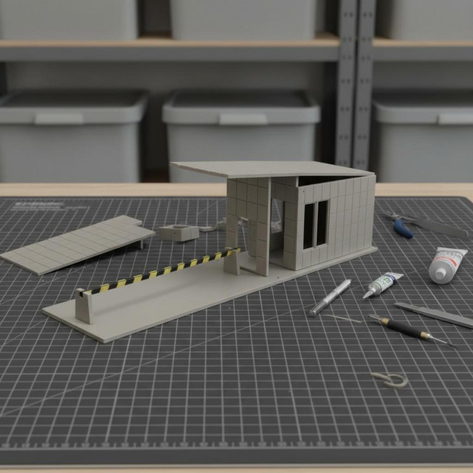 Model Kit Glue - Modelo de Caseta de Seguridad, Kit