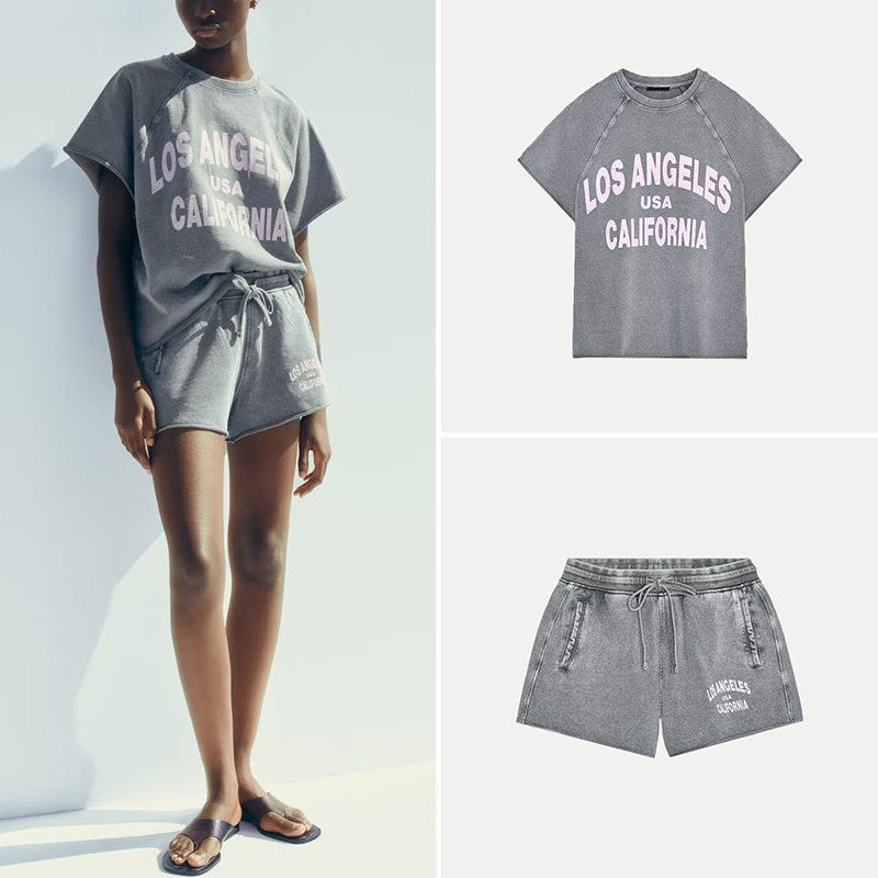 Wash Effect Set - Conjunto de Sudadera y Pantalones Cortos