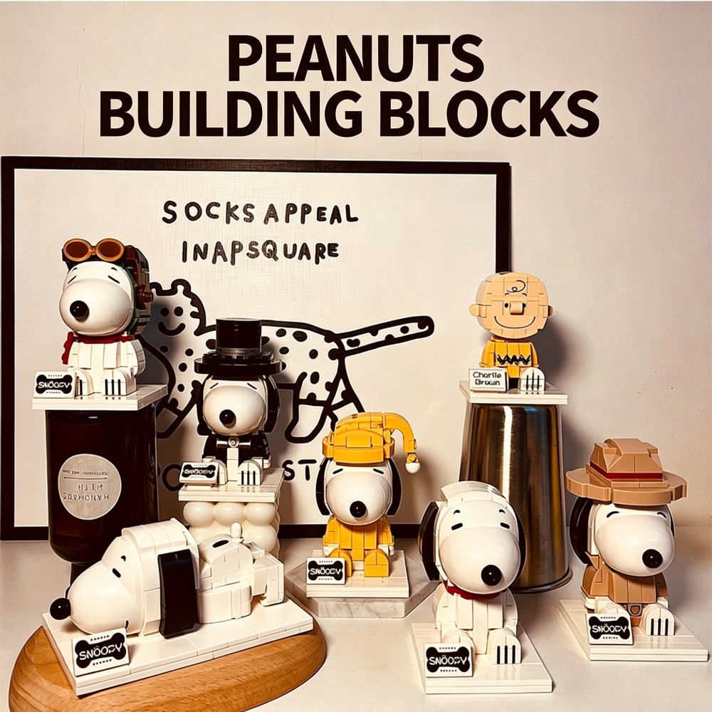 Model Kit Gundam Bandai - Bloques de Construcción de Snoopy, Personaje