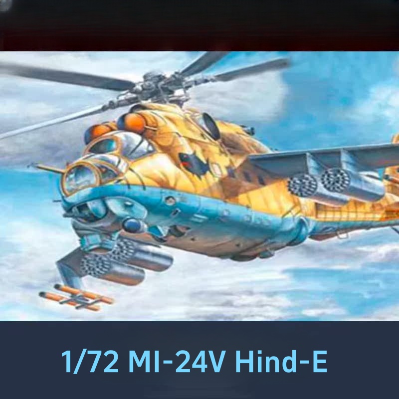 Model Kit Academy - TRUMPETER 1/72 MI-24V Hind-E Helicóptero Gunship