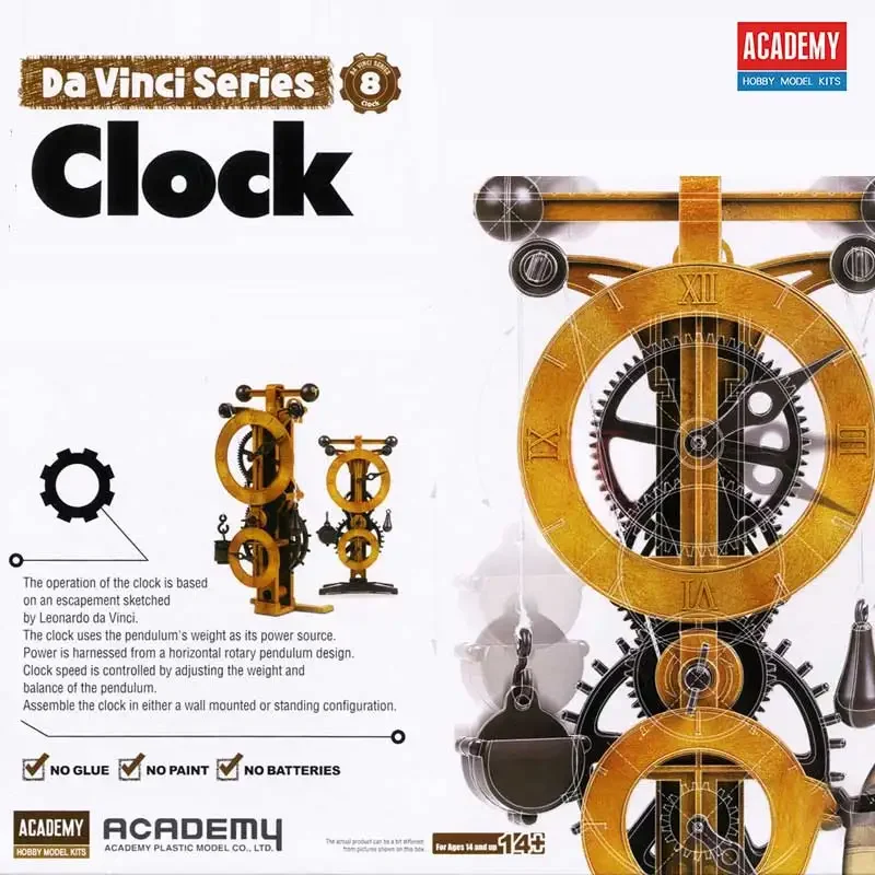 Model Kit Academy - Reloj Academy Model Da Vinci Science