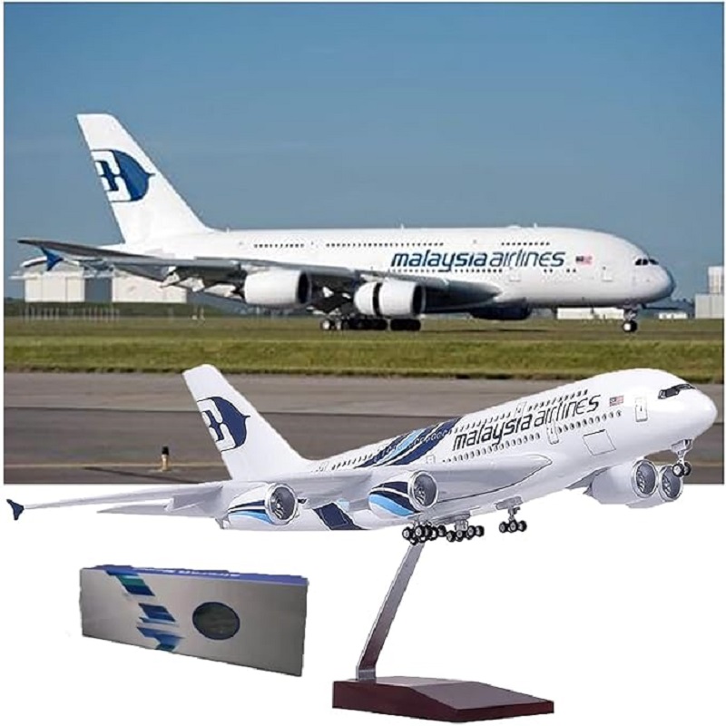 Model Kit Plane - Escala 1:160 Malaysia Airlines A380 modelo