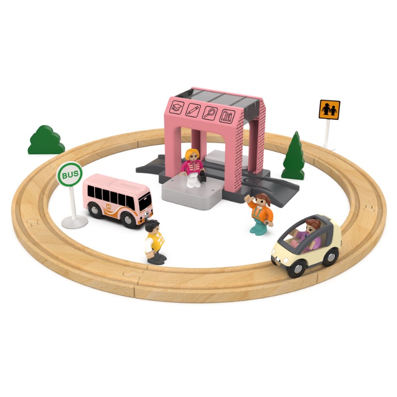 Juego de vía férrea de madera, - Model Kit Runner reseña y precio