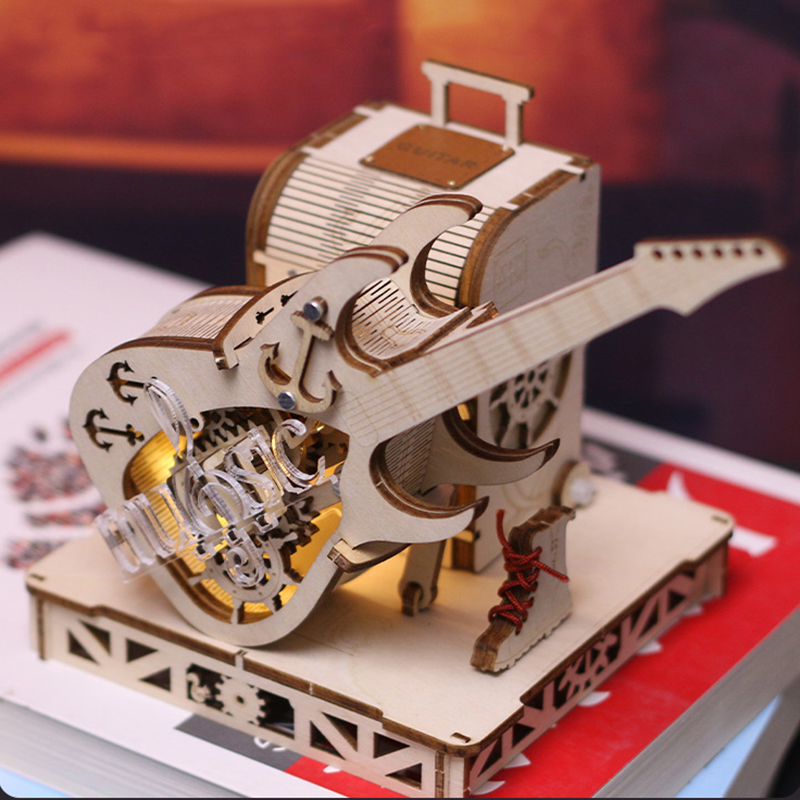 Rompecabezas de madera 3D DIY, - Model Kit Glue reseña y precio