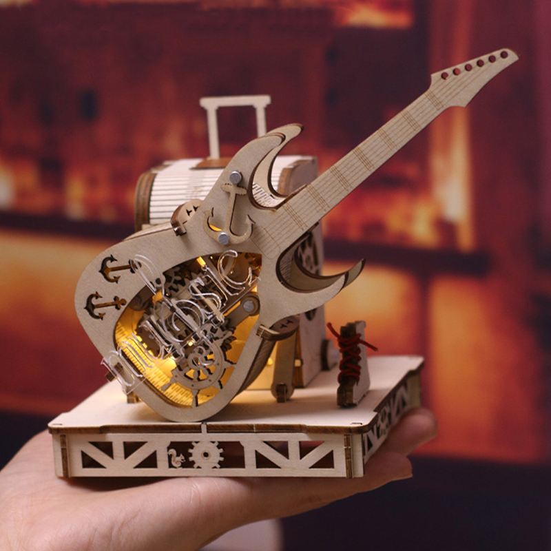 Rompecabezas de madera 3D DIY, - Model Kit Glue reseña y precio