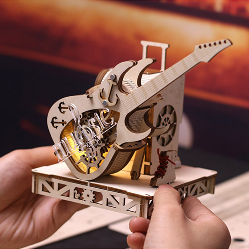 Rompecabezas de madera 3D DIY, - Model Kit Glue reseña y precio